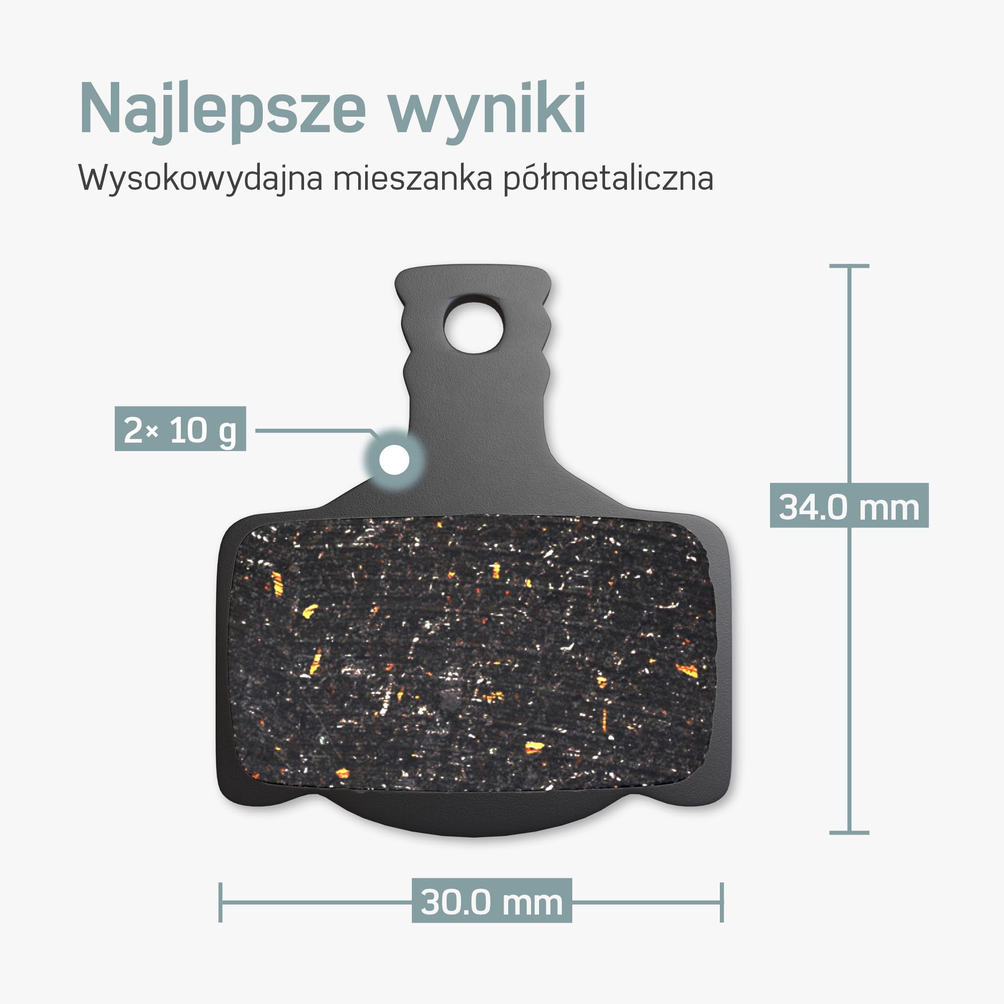 Borgen 2 pary klocków hamulcowych rower hamulec tarczowy - odpowiednie dla MT2, MT4, MT 6, MT8, MT Trail, MT Sport - Półmetaliczne Kompatybilne z klockami hamulcowymi Magura 7 P
