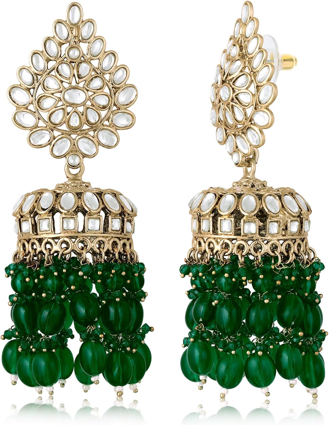 Aheli Faux Pearl Long Dangle Earrings Gift for Women Wedding Party Wear Indian Traditional Jewelry