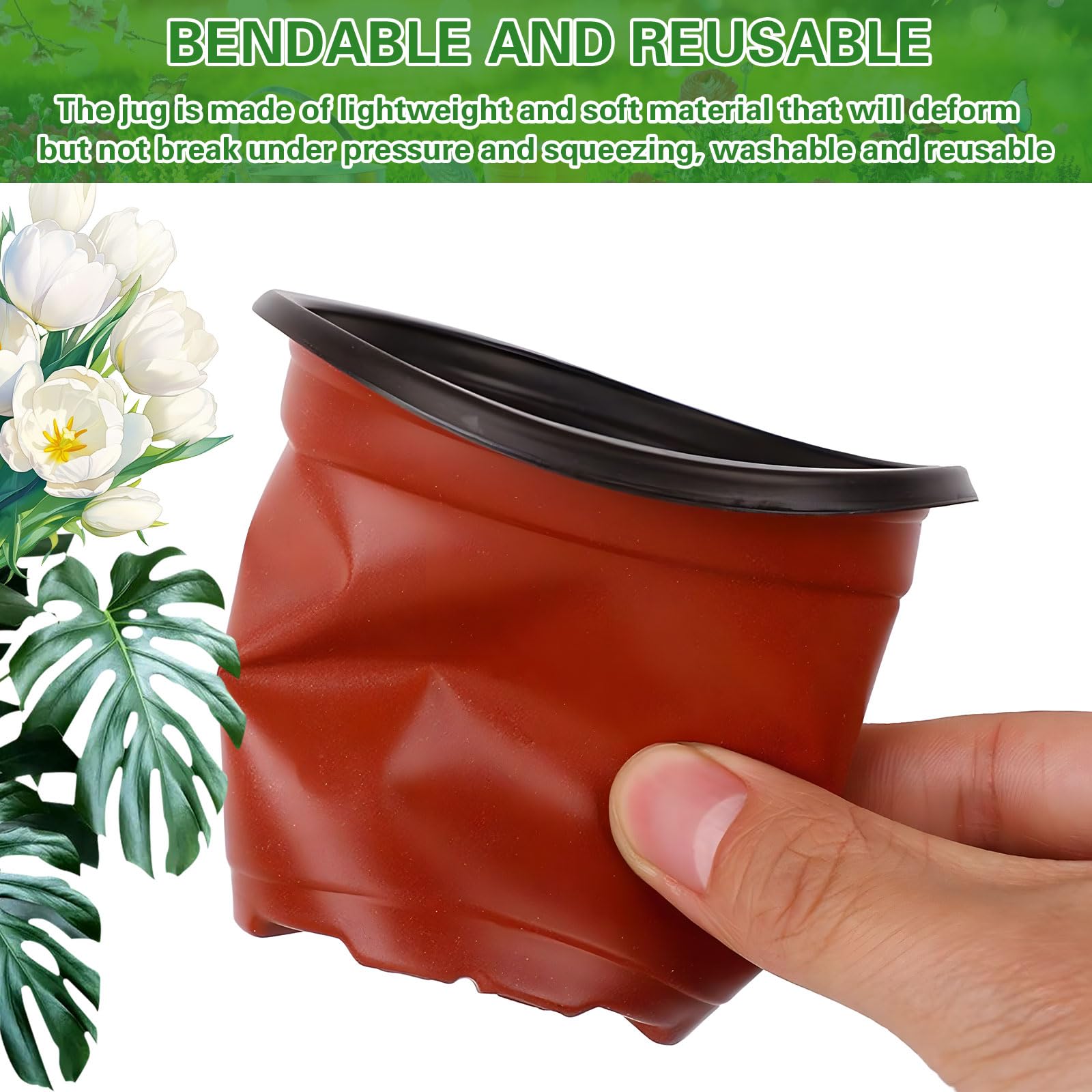 100 Pots De Semis Plastique Ø10cm Avec Étiquettes - Godets Réutilisables Pour Jardinage Intérieur/Extérieur