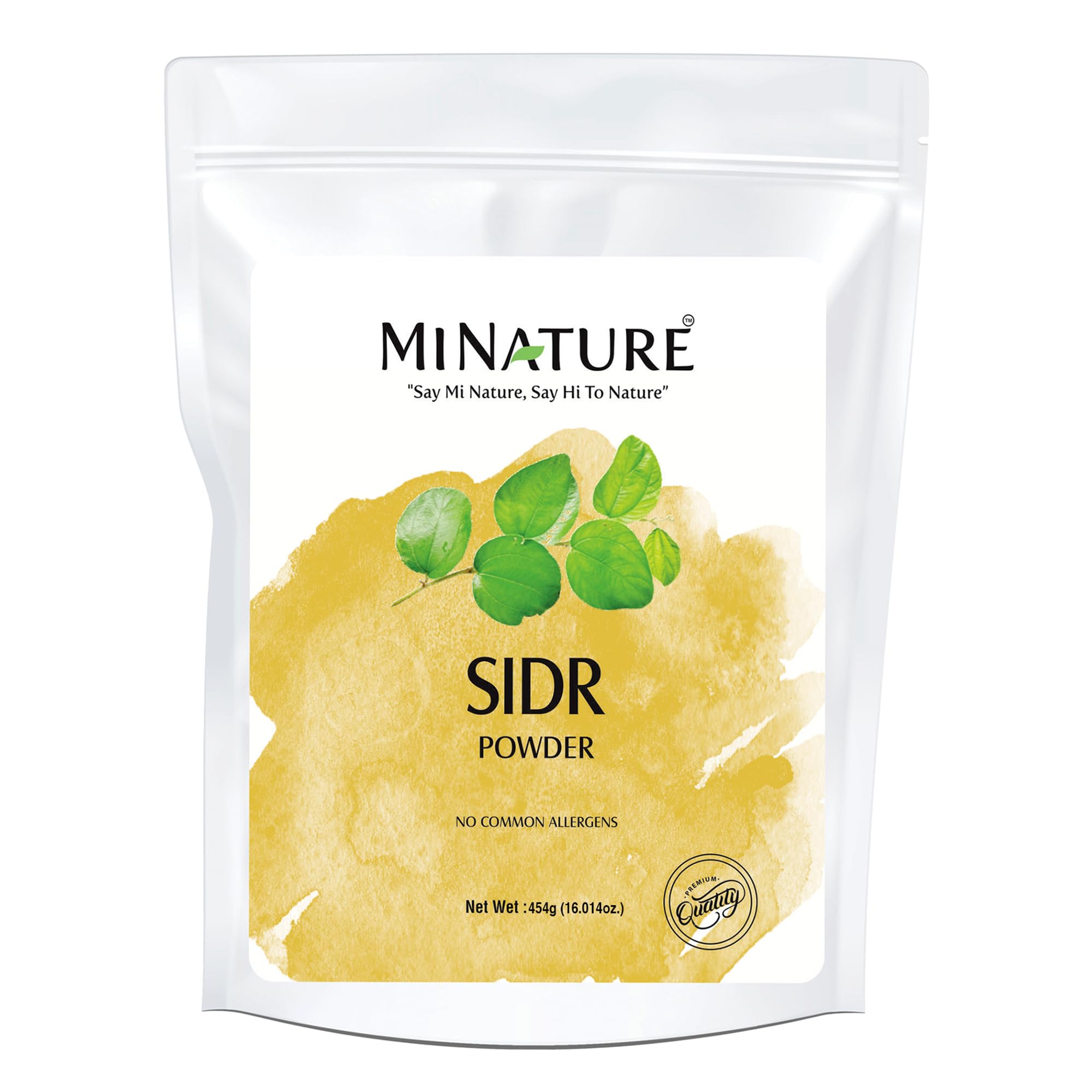 Sidr Powder by mi nature| for Hair & Skin | Sidr Leaves Powder |Natural Hair Cleanser & Conditioner | Natural Source of Mucilages and Saponins (454g/16 oz)