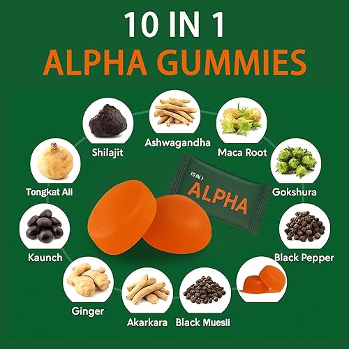 Miniatura 4 de True Alpha Gummies 10 en 1  4000 mg de Alpha Shilajit Gummies para hombres  Impulso de energía y apoyo inmunológico  con Shilajit, Ashwagandha,