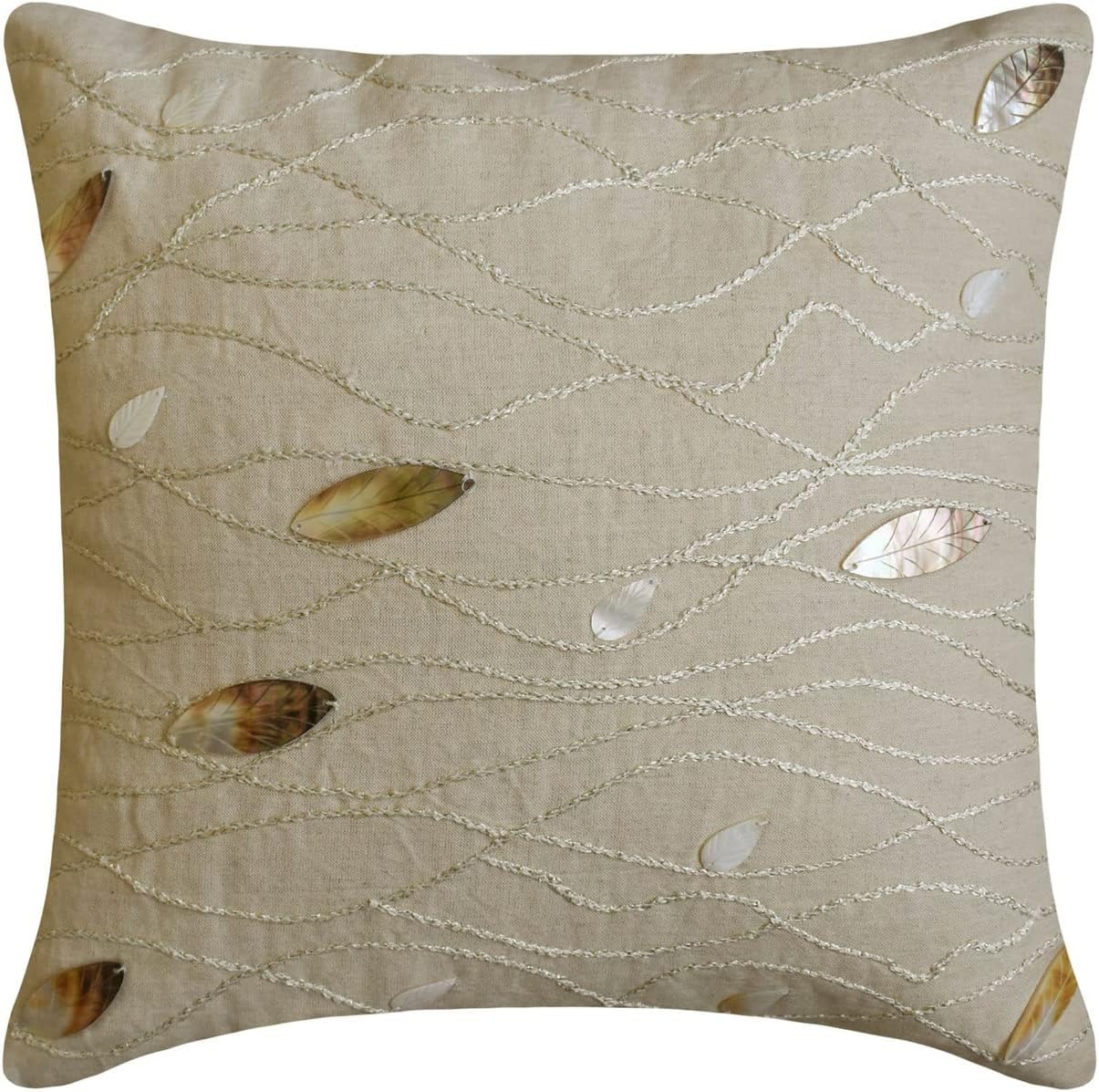 The HomeCentric Pillow Cover, Ecru Decorative Pillowcase