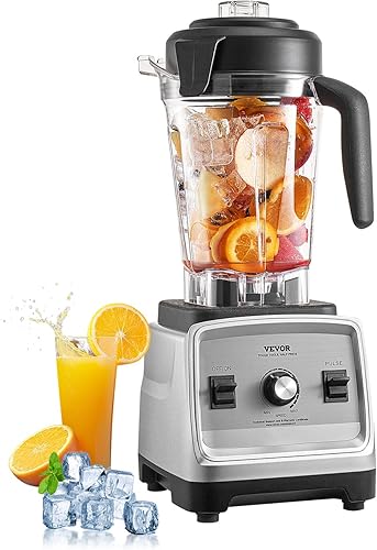 Miniatura 17 de VEVOR Licuadora Profesional para Batidos, 118 oz 1400W, con Motor Potente, Licuadora Multifuncional para Procesamiento de Alimentos con Cubierta de