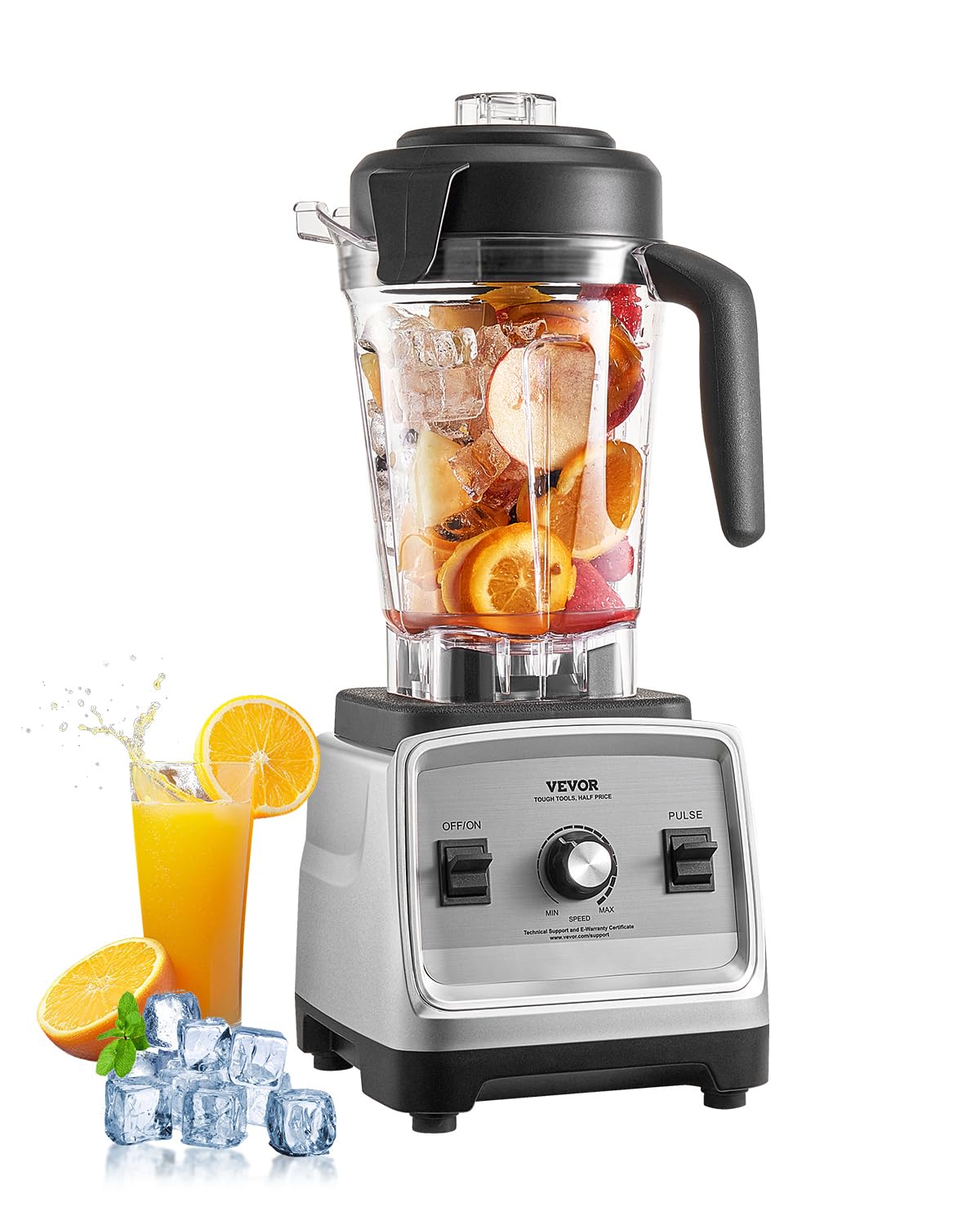 VEVOR Professional Blender for Smoothies, 85 oz 1400W,with Powerful Motor, Multi-Functional Food Processing for Smoothie/Milkshake/Juice, Fits for Kitchen