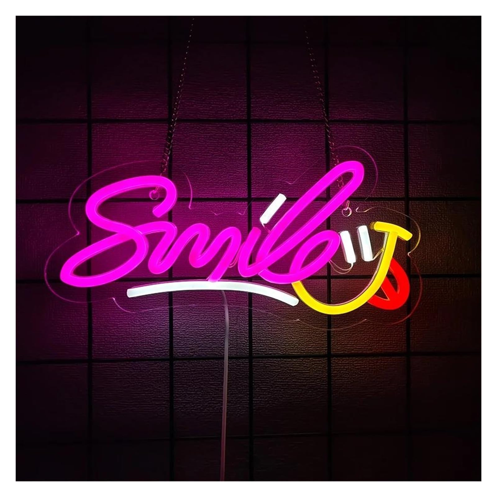 Letra Smile Led para lámpara de neón usada 15,5cmх31cm luces de neón