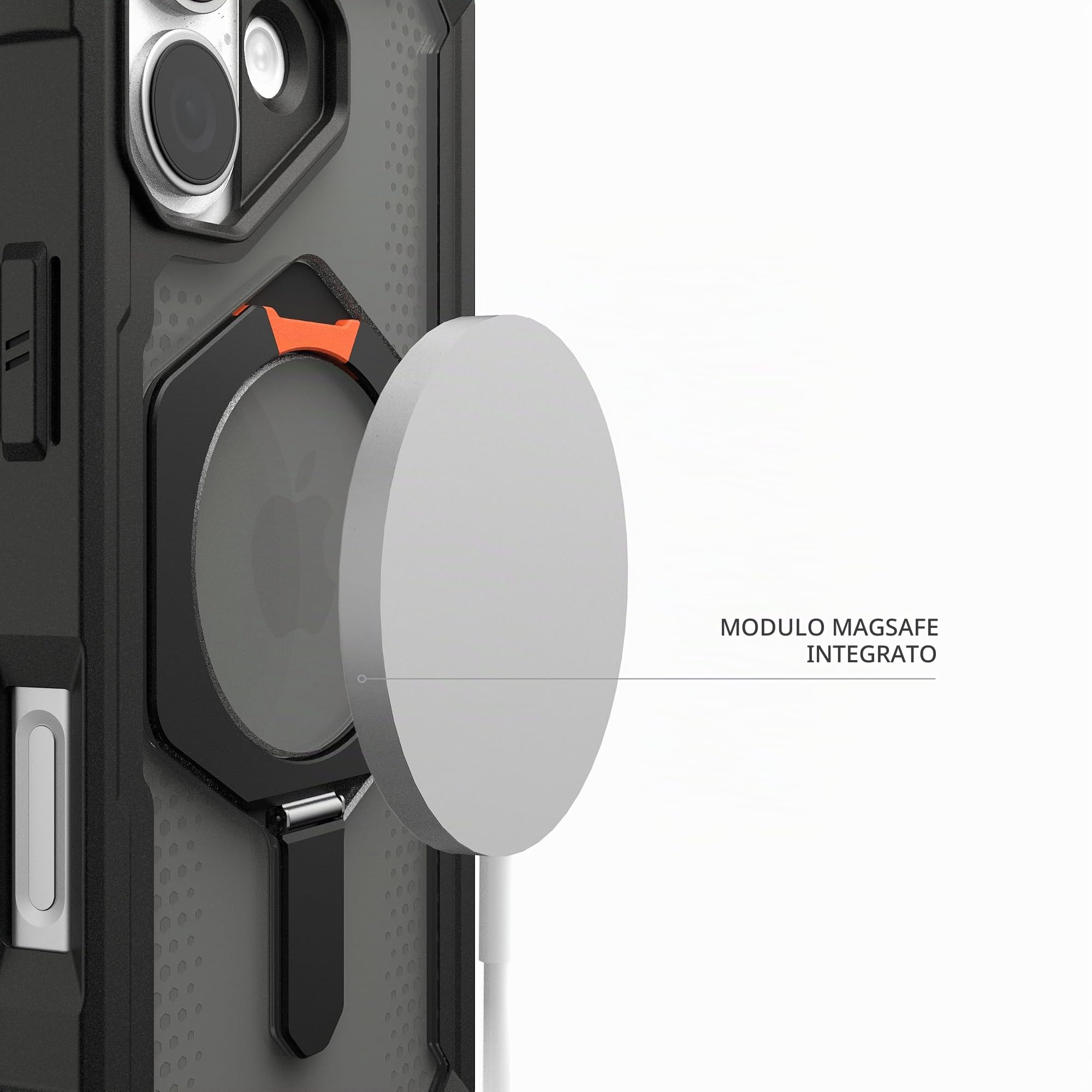 Urban Armor Gear Plasma XTE Custodia iPhone 17 | Perfetta aderenza | Resistenza alle cadute di 6 m | Modulo magnetico con supporto | Bordo rialzato