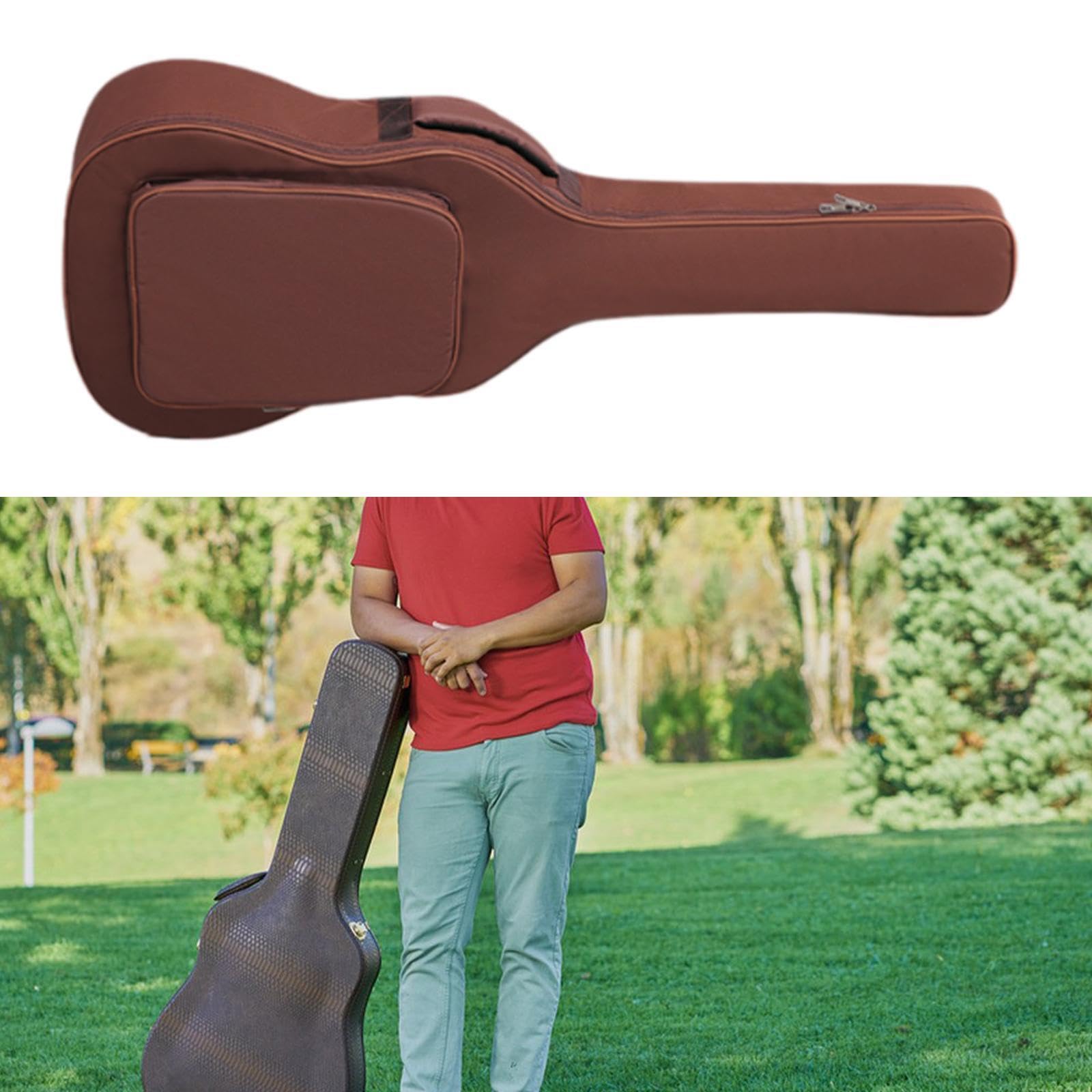 Funda duradera para guitarra eléctrica y,marrón,107x45x13cm | de 40 y 41 pulgadas.