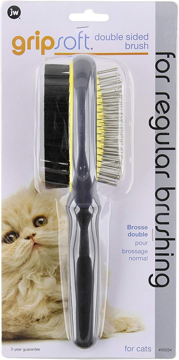 JW Pet Company GripSoft Double Sided Cat Brush