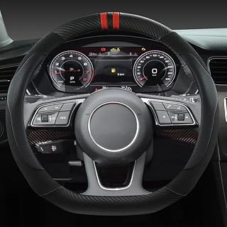 Car Interior Non-slip Leather Steering Wheel For Audi A1 A2 A3 A4 A5 A6 A7 A8l Q2 Q3 Q5 Q7 S1 S2 S3 Sportback(Black D Type)