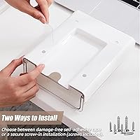 Vista 5 de 2 Pack Under Desk Storage Drawers Slide Out-Drill-On or Self-Adhesive,Large&Medium Drawer Under Desk Organizer Under Table Drawer for Home Office
