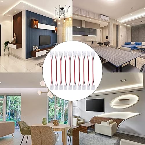 Miniatura 7 de Kit de conector de tira de luz LED COB, 2 pines de 0.394 in de ancho, tira de doble cabeza a tira de extensión, conector de tira de luz LED