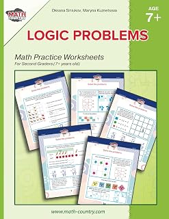 Logic problems: Math practice worksheets for 2-nd graders (7+ year olds) (Math Worksheets 2nd grade (age 7+))