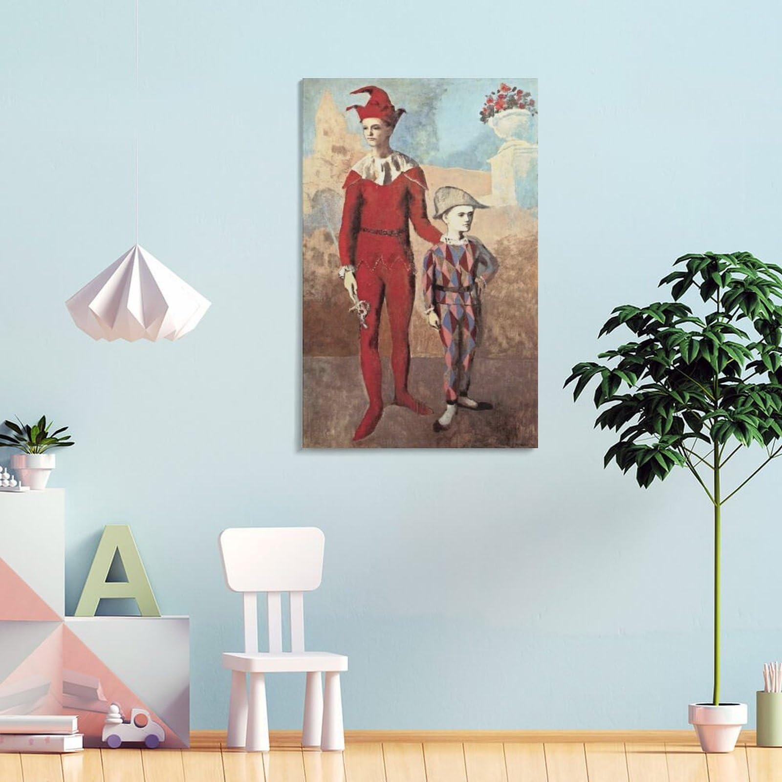 ピカソ(PICASSO)【アクロバットの女】、高級画集画、状態良好 ピカソ