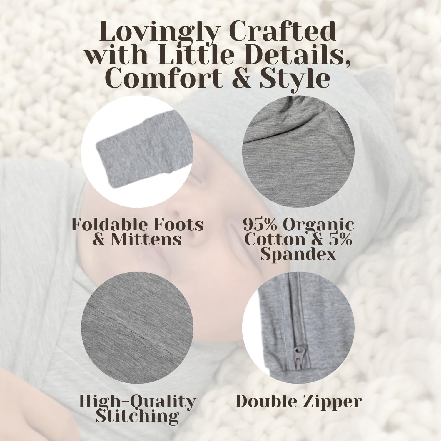 Organic Cotton Baby Romper, Pajamas & Loungewear for Baby, Sizes Newborn - 12-Months Gender Neutral Essentials
