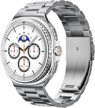 For Samsung Galaxy Watch 8 Band 40/44/46mm 316L Stainless Steel Heavy Duty Business Samsung Galaxy Watch 8 Replacement Strap Abrasion Resistant Corrosion Resistant Band Adjustable Length with