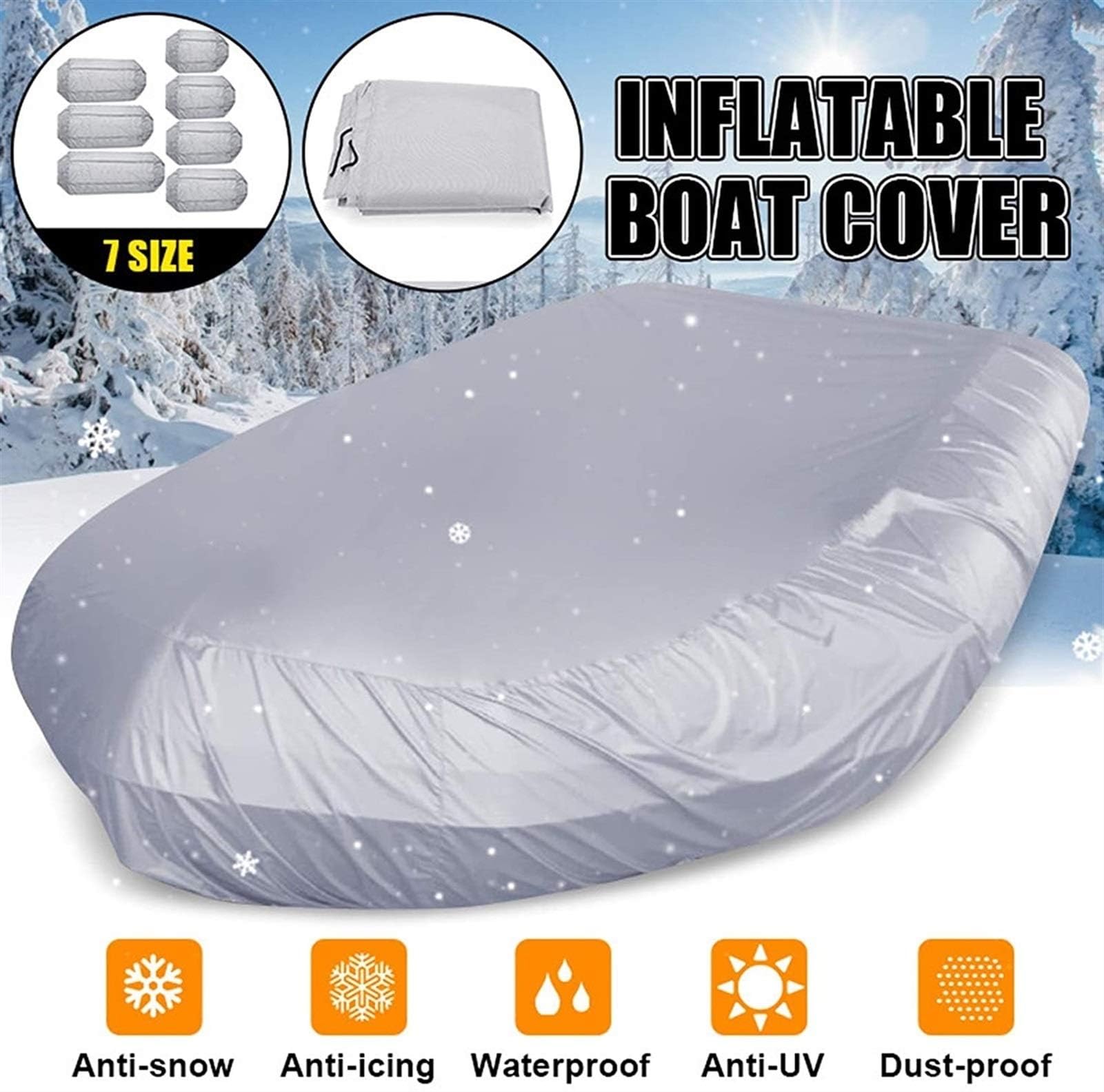 Cubierta de Polvo Impermeable Kayak Barco Cubierta-Almacenamiento Protector,Durable y Fuerte