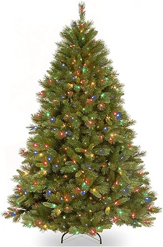 National Tree Company lit - Árbol de Navidad artificial  Incluye luces multicolor preencordadas y soporte  pino Winchester 75 pies 60 x 60 x 90