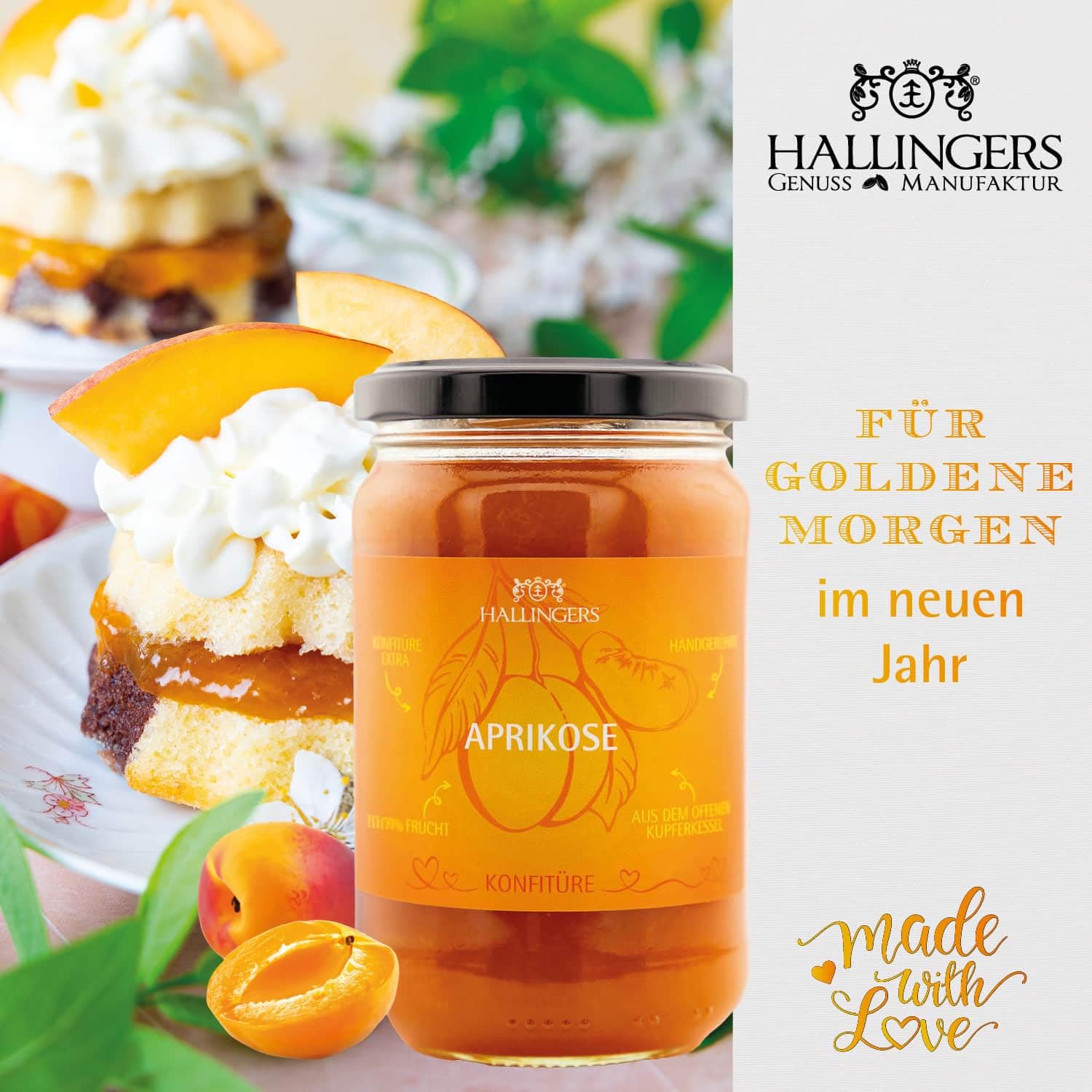 Hallingers Genuss Manufaktur Feinkost Weihnachts-Geschenk-Set - XXL-Geschenkkorb "Happy New Year" große Selektion Sekt, Konfitüre, Duftkerze, Nougat, Schoki, Pralinen & mehr, Weihnachten für Frauen