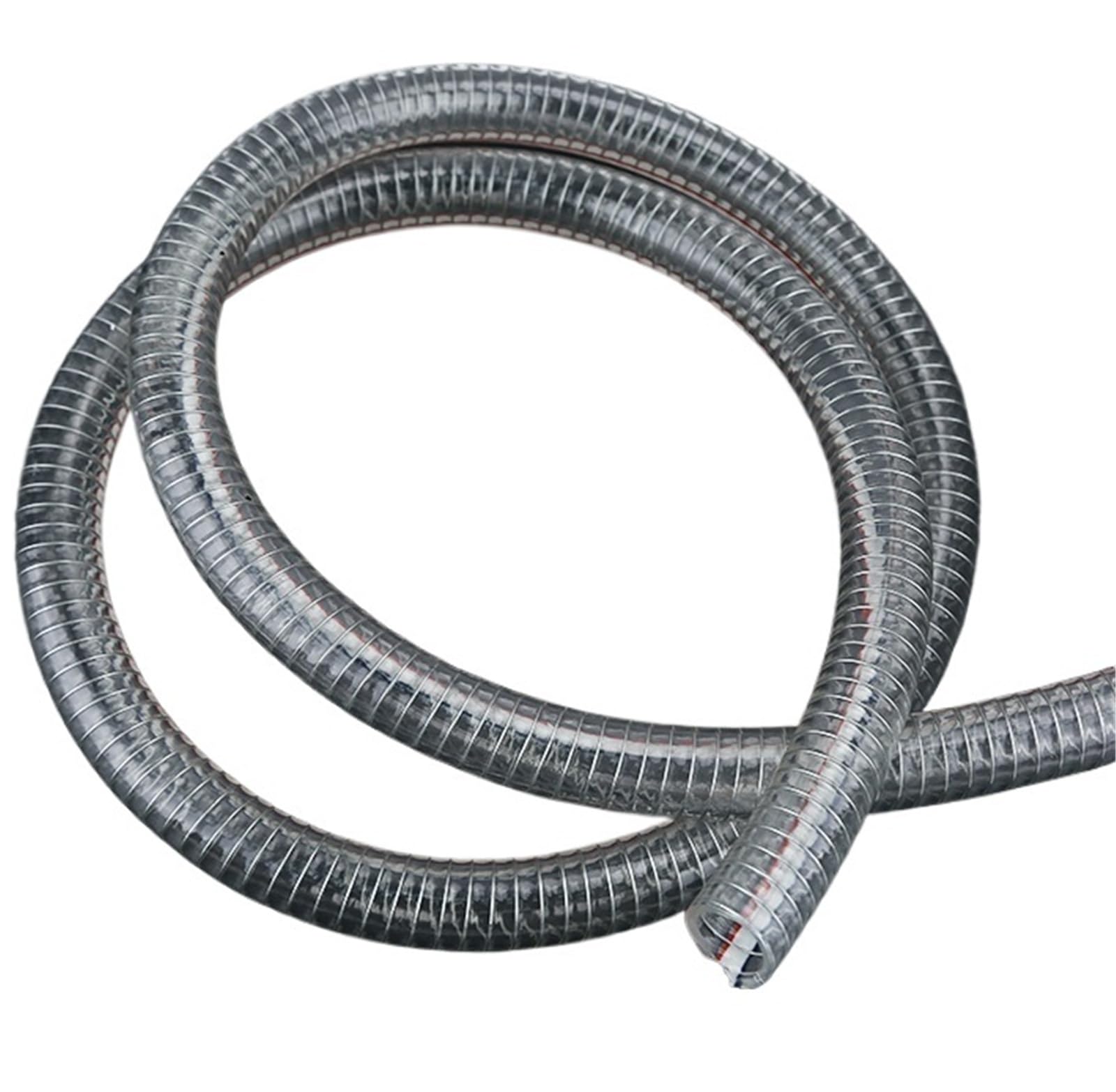 Manguera De PVC Con Cable De 50 Mm De Diámetro Interior, DN50, 2'', Tubo De Acero Transparente, Espiral De Vacío Suave, Tubería De Agua(50x55mm)