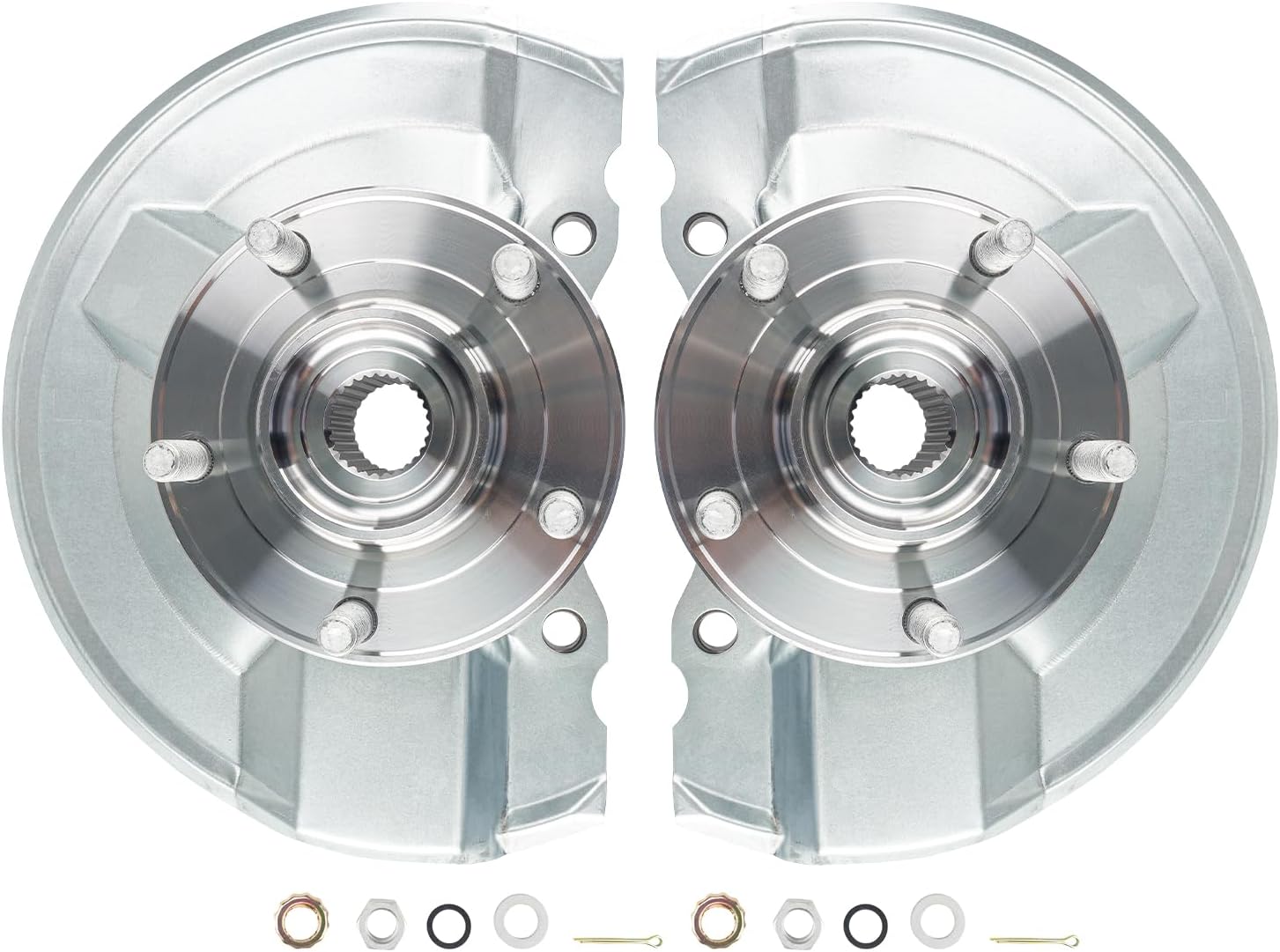 KAX 2PCS Front Steering Knuckle & Wheel Bearing Hub Assembly Fit for Jeep Patriot 2007-2017, Jeep Compass 2007-2017, Dodge Caliber 2007-2012, Passenger and Driver Side Replaces 698-410, 698-411