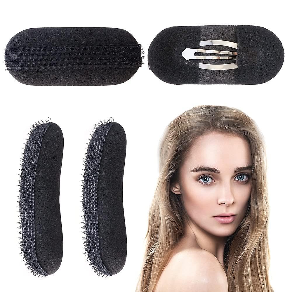 DEBINS Fluffy Volume Boost Hair Pads – Black | Perfect Puff Head Cushion | Sponge Bump Inserts with Styling Clip | Ideal Hair Accessories and Styling Tool for Volume, Base, Bun (Pack of 2) DEBINS Fluffy Volume Boost Hair Pads – Black | Perfect Puff Head Cushion | Sponge Bump Inserts with Styling Clip | Ideal Hair Accessories and Styling Tool for Volume, Base, Bun (Pack of 2)