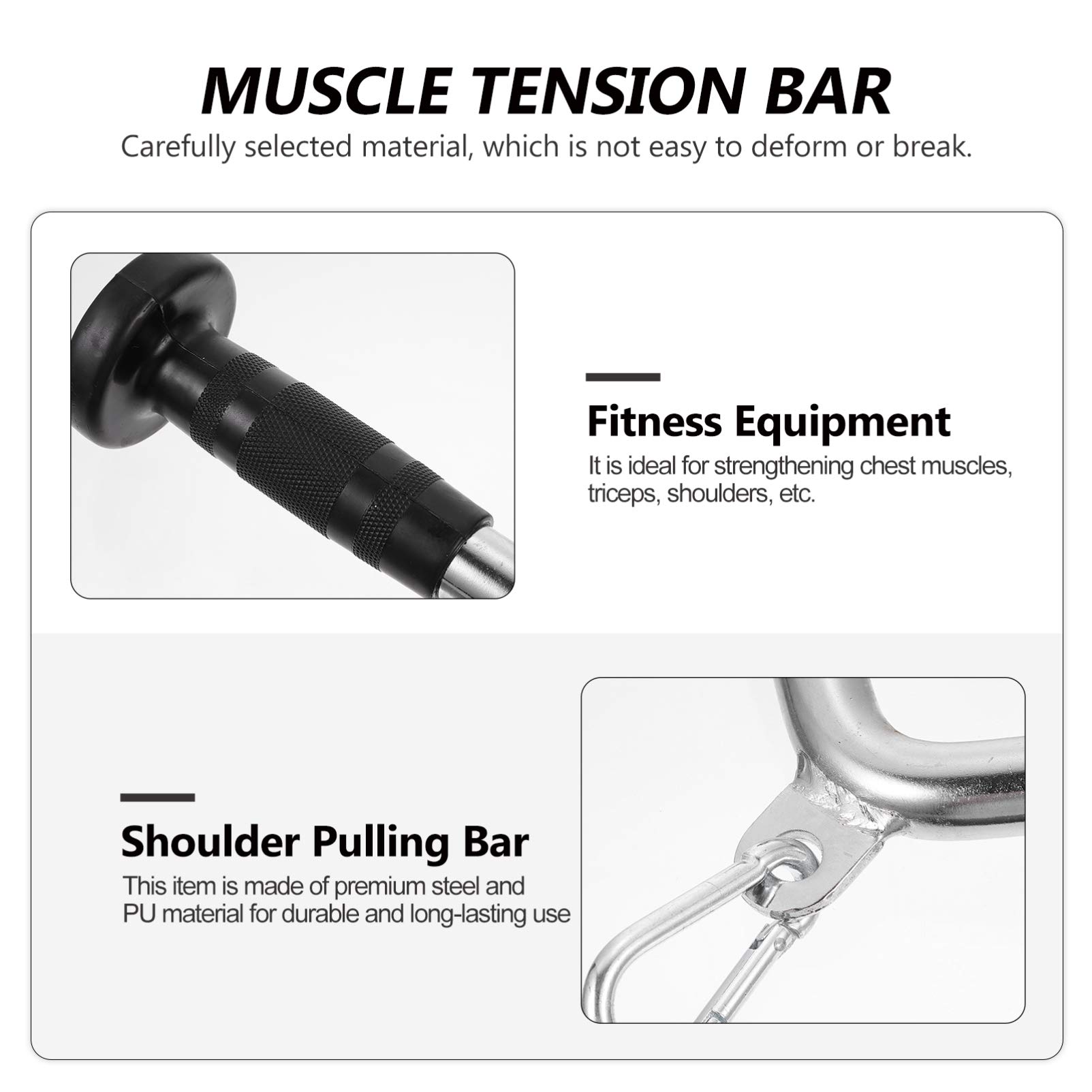 SUPVOX Fitness Lever in Acciaio e Pu per Esercizi di Muscolazione