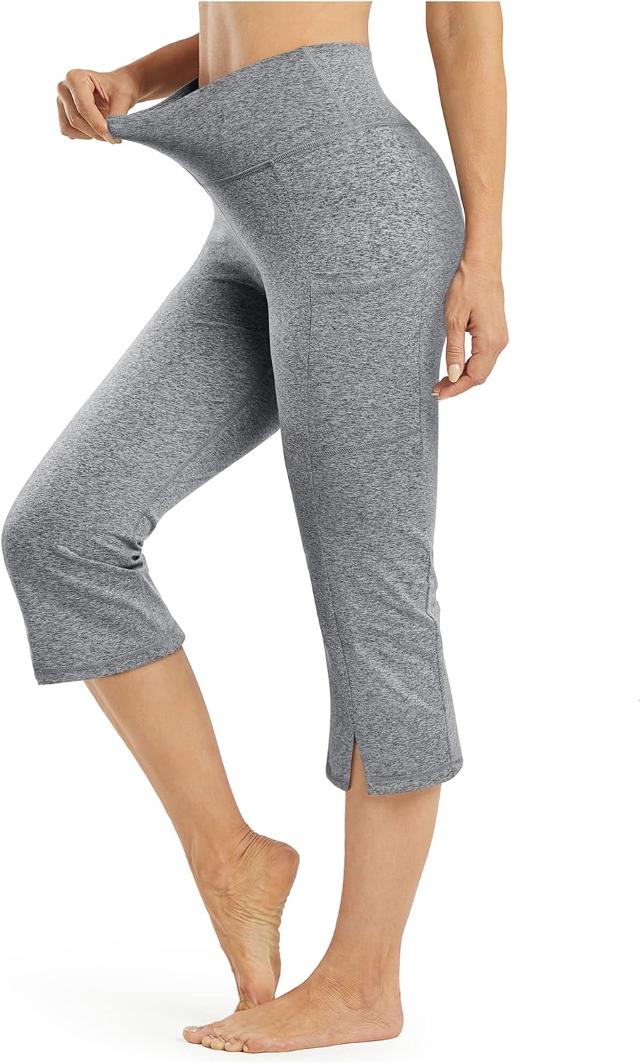 Promover Capri Pants for Women Bootcut Yoga Pants with Pockets High Waisted Flare Leggings Casual Work Pants - Image 2