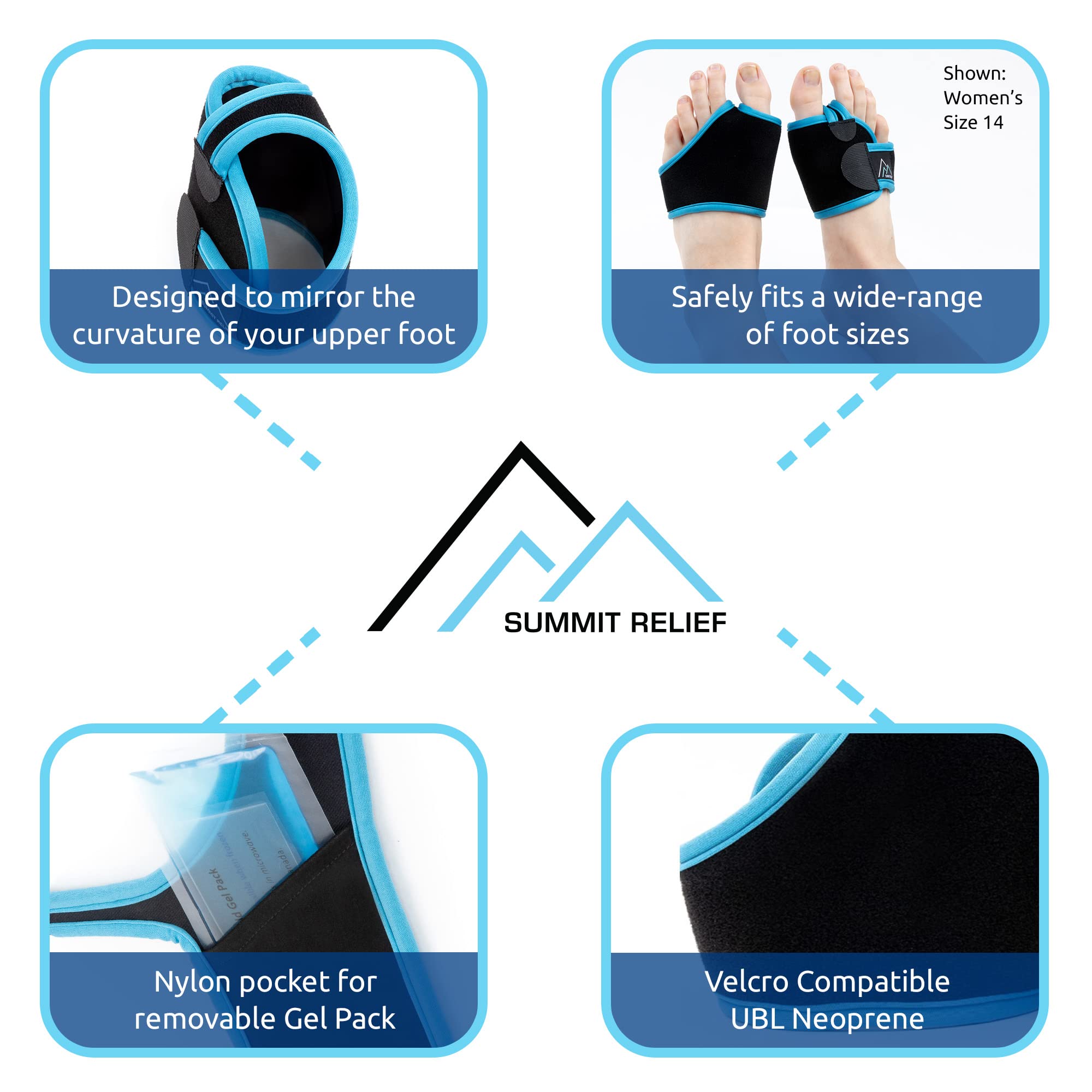 Paquete de hielo para dedo gordo del pie, gel flexible para frío y calor, almohadilla térmica para aliviar el dolor de juanetes, enfermedad del ácido úrico, artritis (RA/OA), hallux valgus