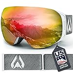 Wildhorn Roca Ski Goggles Men Women Anti-Fog/Scratch 100% UV-Magnetic Lens-Snowboard Snow Goggles Men Women Adult
