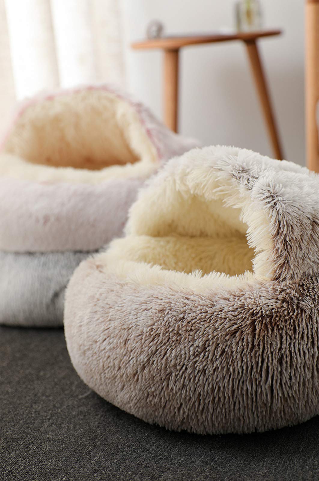 Katzenschlafsack, Plüsch-Katzenbett, Decke, selbstwärmend, Katzensack, Haustierzelt, Höhle, weich, rutschfest, waschbares Katzenbett