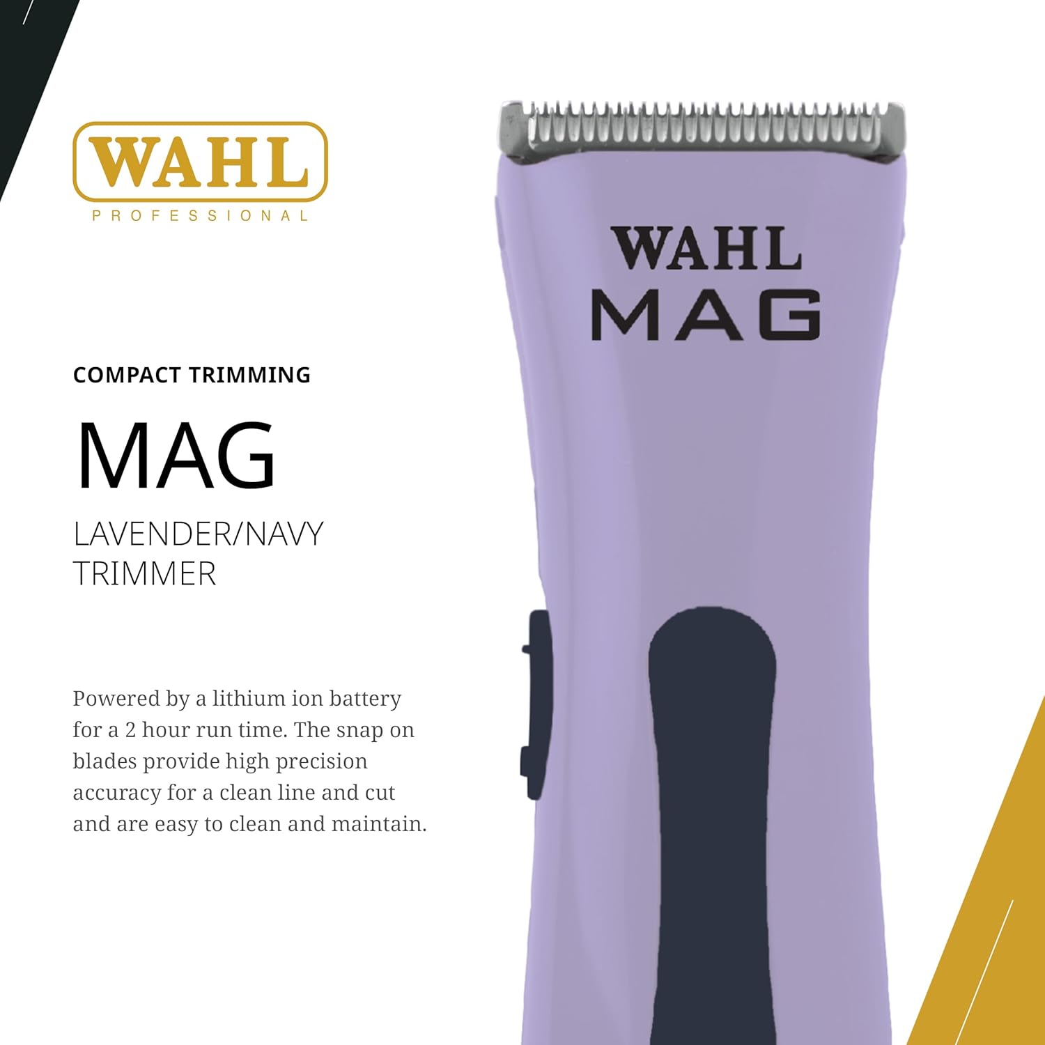 Wahl Professional Sterling Mag Cordless Trimmer, Lithium Ion, Quick-Detach Blade, 120 Minute Run Time, Includes Charging Stand