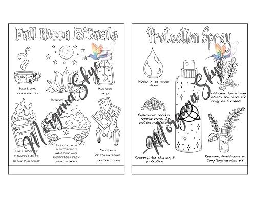 Miniatura 14 de Witchcraft Coloring Book for Adults Channel Your Creative Energy and Discover the Magic of Plants, Herbs, Crystals, and Beyond