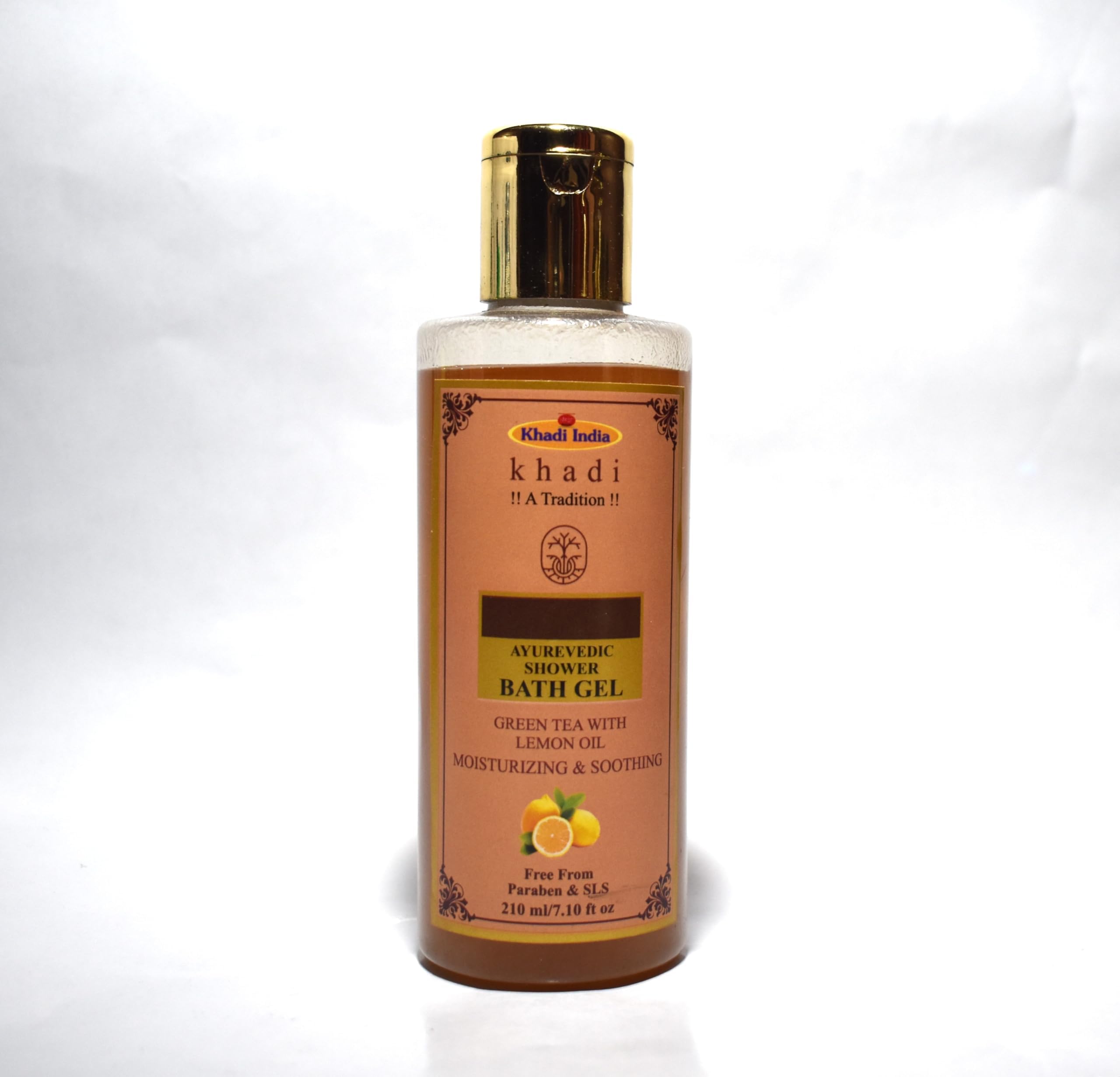 NATURAL HERBS Green Tea with Lemon Oil Moisturizing & Soothing Ayurvedic Shower Bath Gel/210 ML