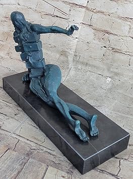 Fine Art Surreal Bronze Sculpture Signed Salvador Dali w Made by Lost Wax Figure Artwork Home Sale Art by Think Bronze