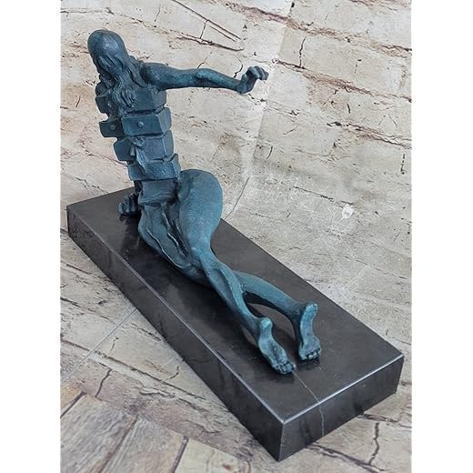 Fine Art Surreal Bronze Sculpture Signed Salvador Dali w Made by Lost Wax Figure Artwork Home Sale Art by Think Bronze