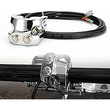 TIGERSAGTE Chrome 1 英寸车把开关摩托车空中驾驶悬架控制套件,适用于哈雷戴纳 V-Rod Touring Sportster,带 AERO、AERO-A