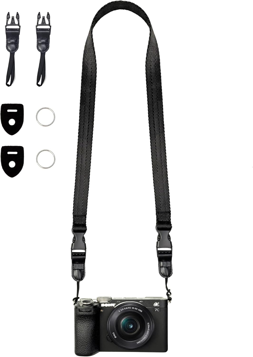 Camera Neck Strap/Thin Washable Soft Camera Strap or Binoculars Strap,39 Inch,Black