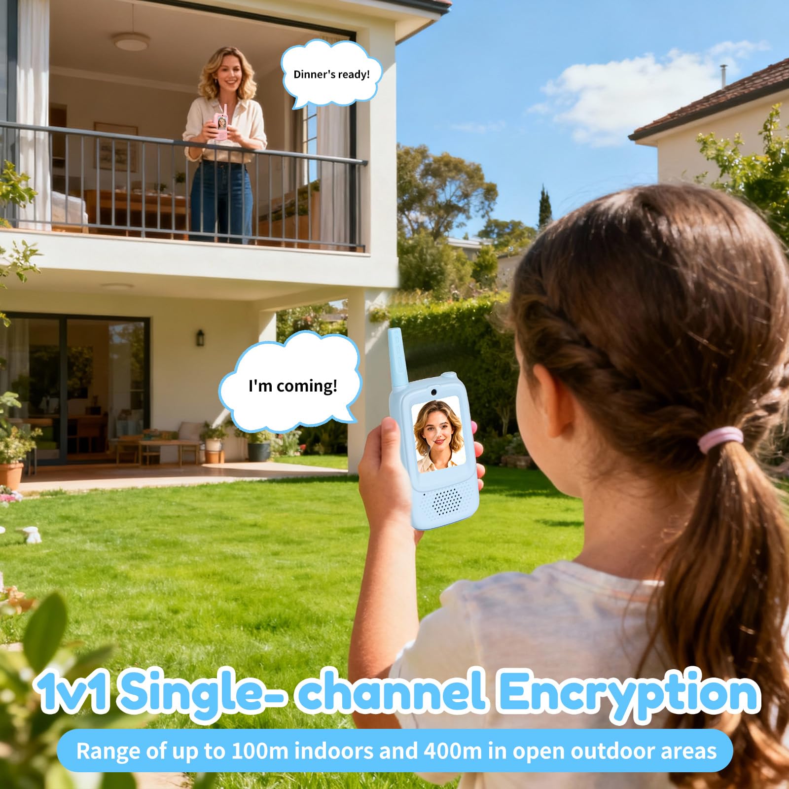 Video Walkie Talkies for Kids 2 Pack Rechargeable Video Intercom Walkie Talkie Toys Gifts with Voice Changer for 3 4 5 6 7 8 9 Years Old Boys and Girls - Image 3