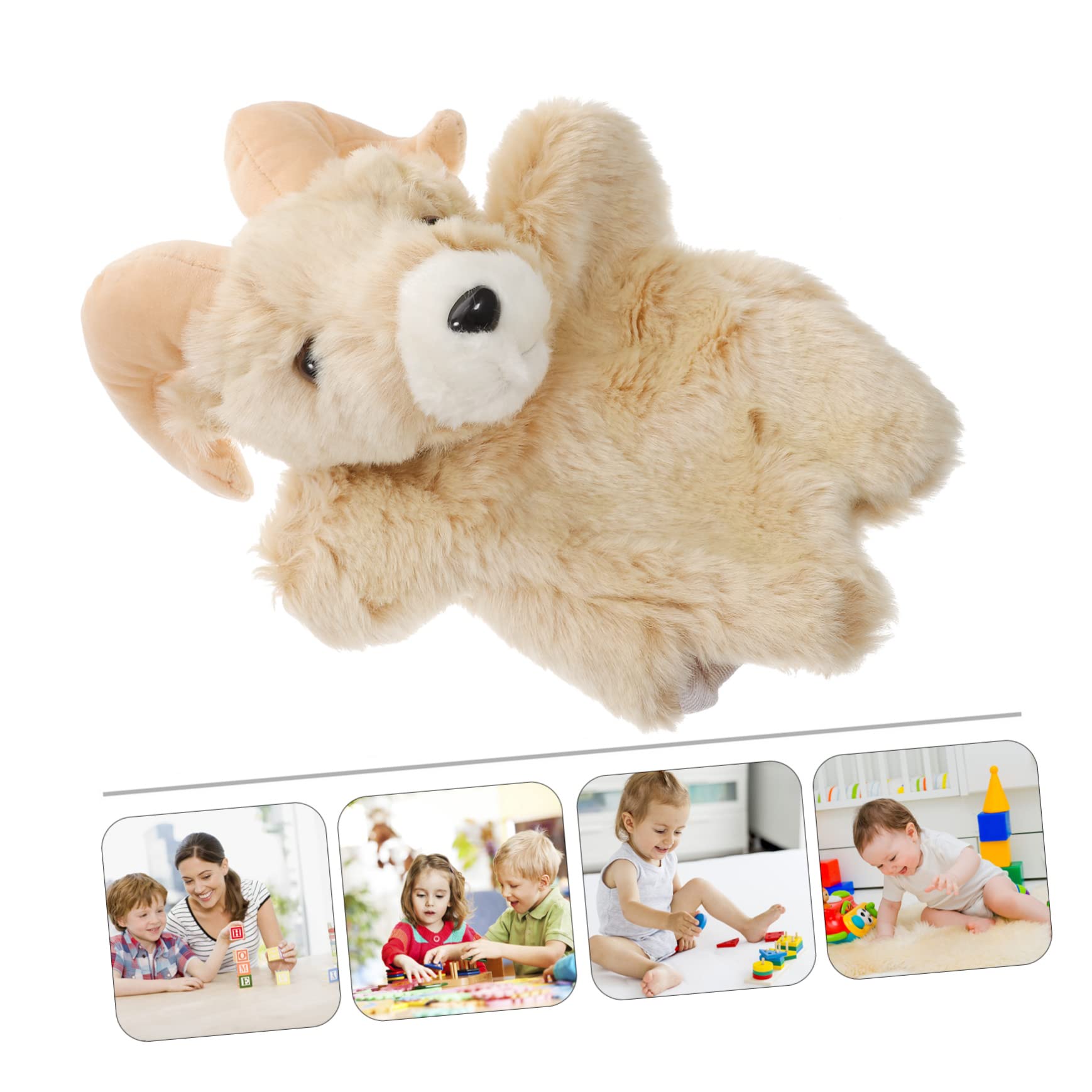 Toyvian Puppet Capra 2 Pz Burattino Di Capra Burattino a Mano Per Bambini Giocattolo Marionetta Interattiva Marionette Da Dito Animali Peluches Bambino Che Fa i Primi Passi Bambola Mobile Cotone Pp