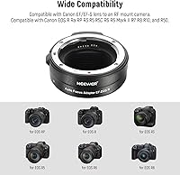Vista 2 de NEEWER Adaptador de montaje EF a EOS R, lente EFEF-S a cámara de montaje RF, anillo convertidor de enfoque automático compatible con Canon EOS R Ra