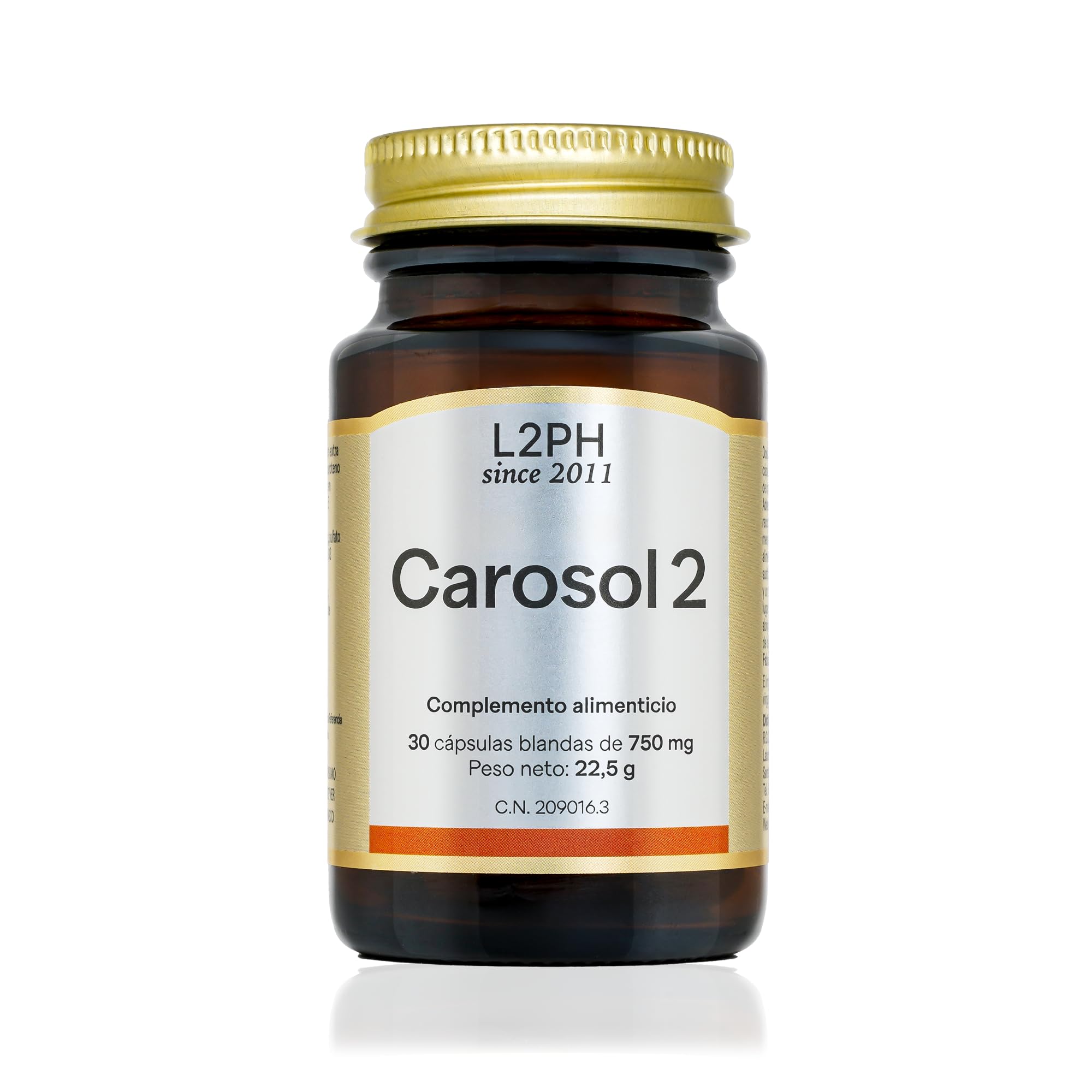CAROSOL2 –Complemento Alimenticio para combatir la Alergia al Sol en Pieles tipo I y II (mejora la Protección Solar desde el Interior y Estimula la generación de Melanina) (30 Cápsulas).