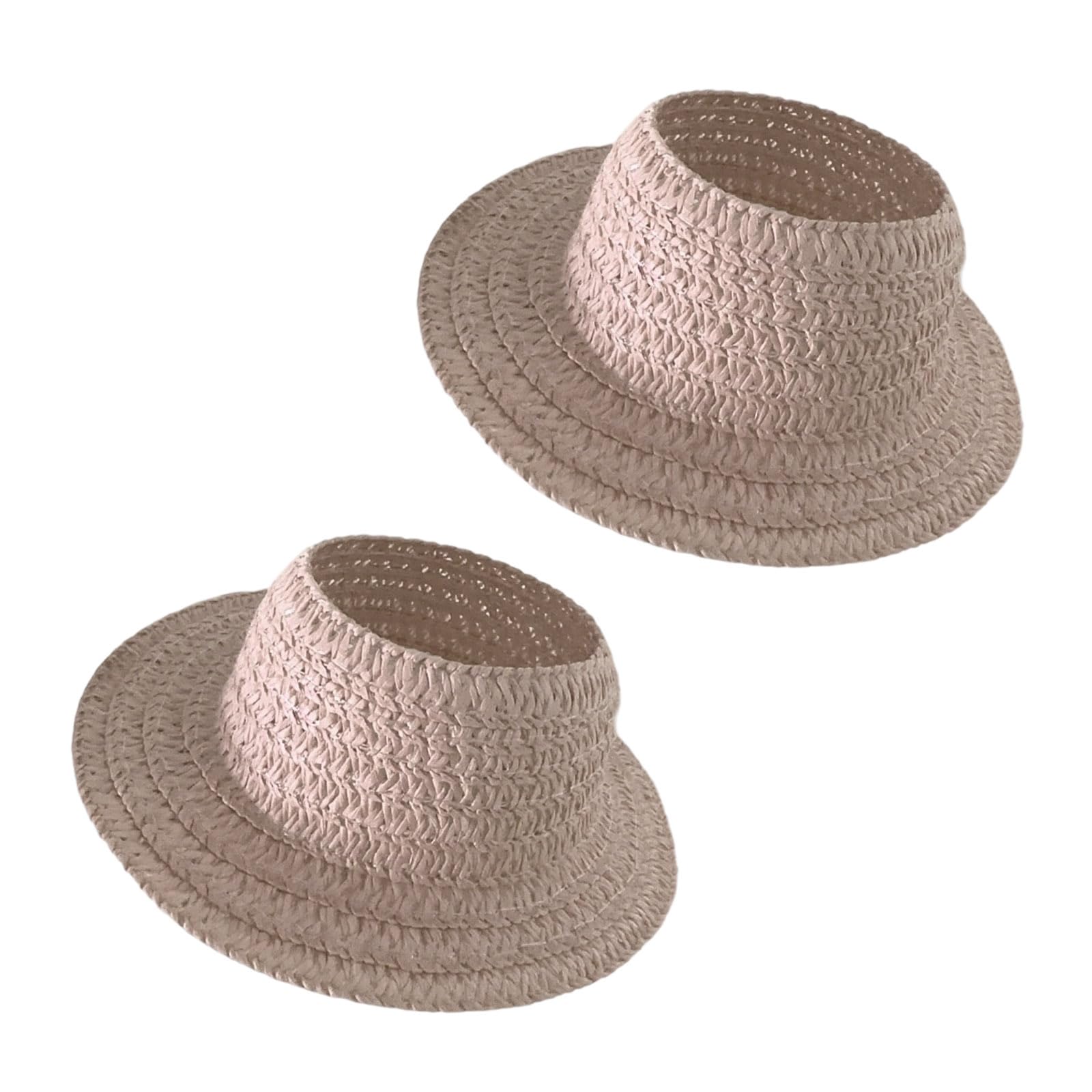 Linvimia D Hat For Olls Empty Top Straw Miniature Straw Oll Ress Ecorative Accessory Ear Openings Oll Ress Party Ecorations An Play
