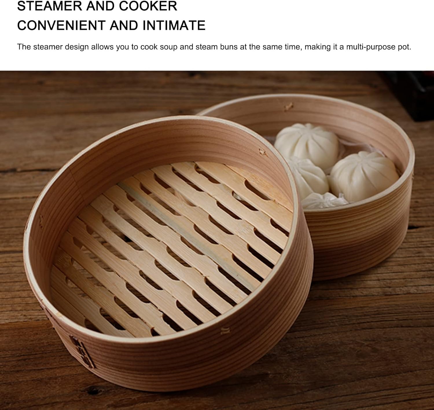 Japanese Ceramic Hot Pot, Earthenware Clay Pot Casserole Steamer Cookware Stew Pot Stockpot with Lid & Steamer Basket,White