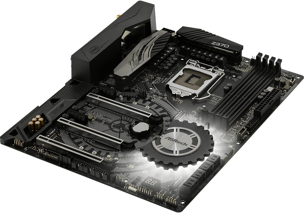ASRock Z370 TAICHI Motherboard Angled View