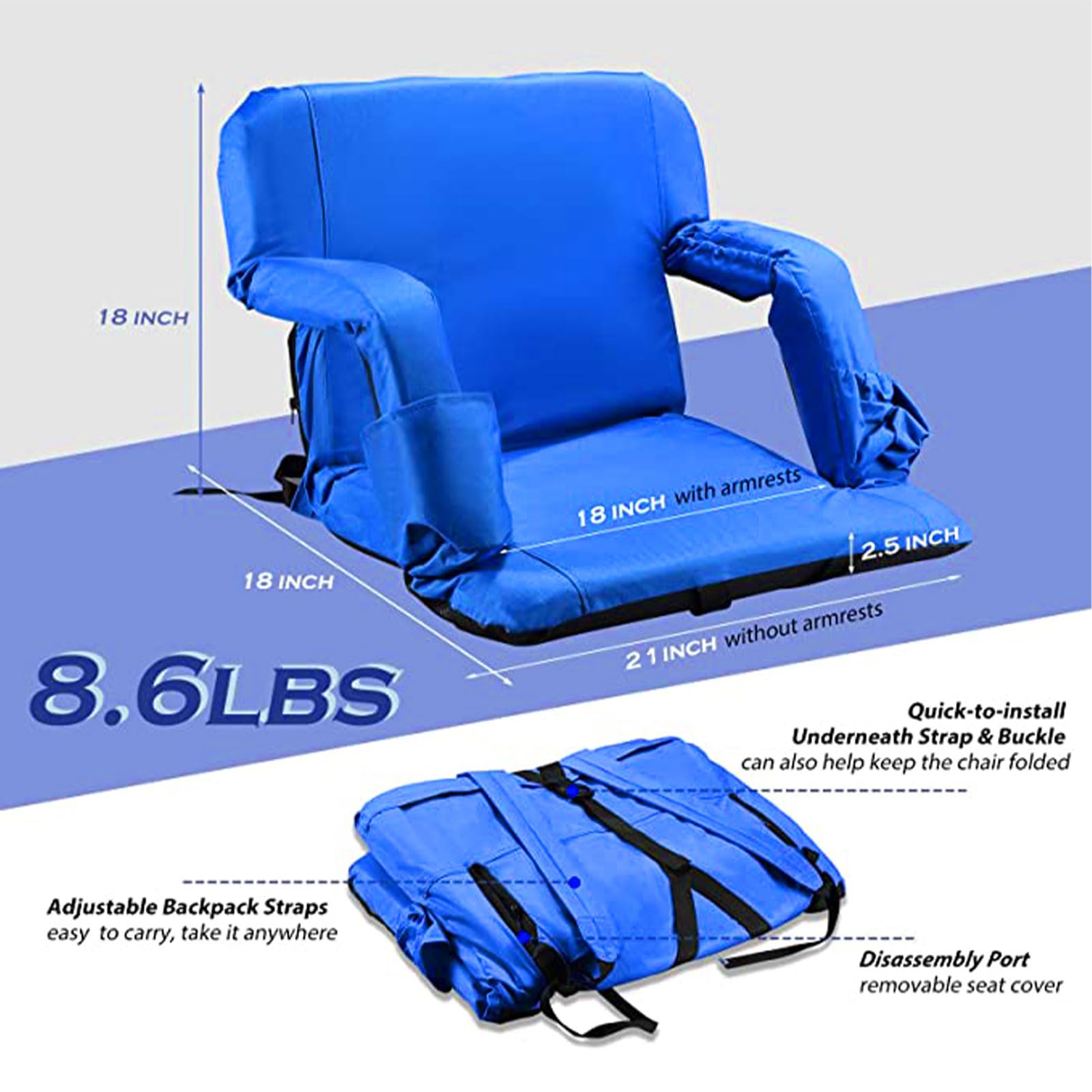 Amazon.co.jp: 観覧席用スタジアムシート バックサポートと厚いパッド