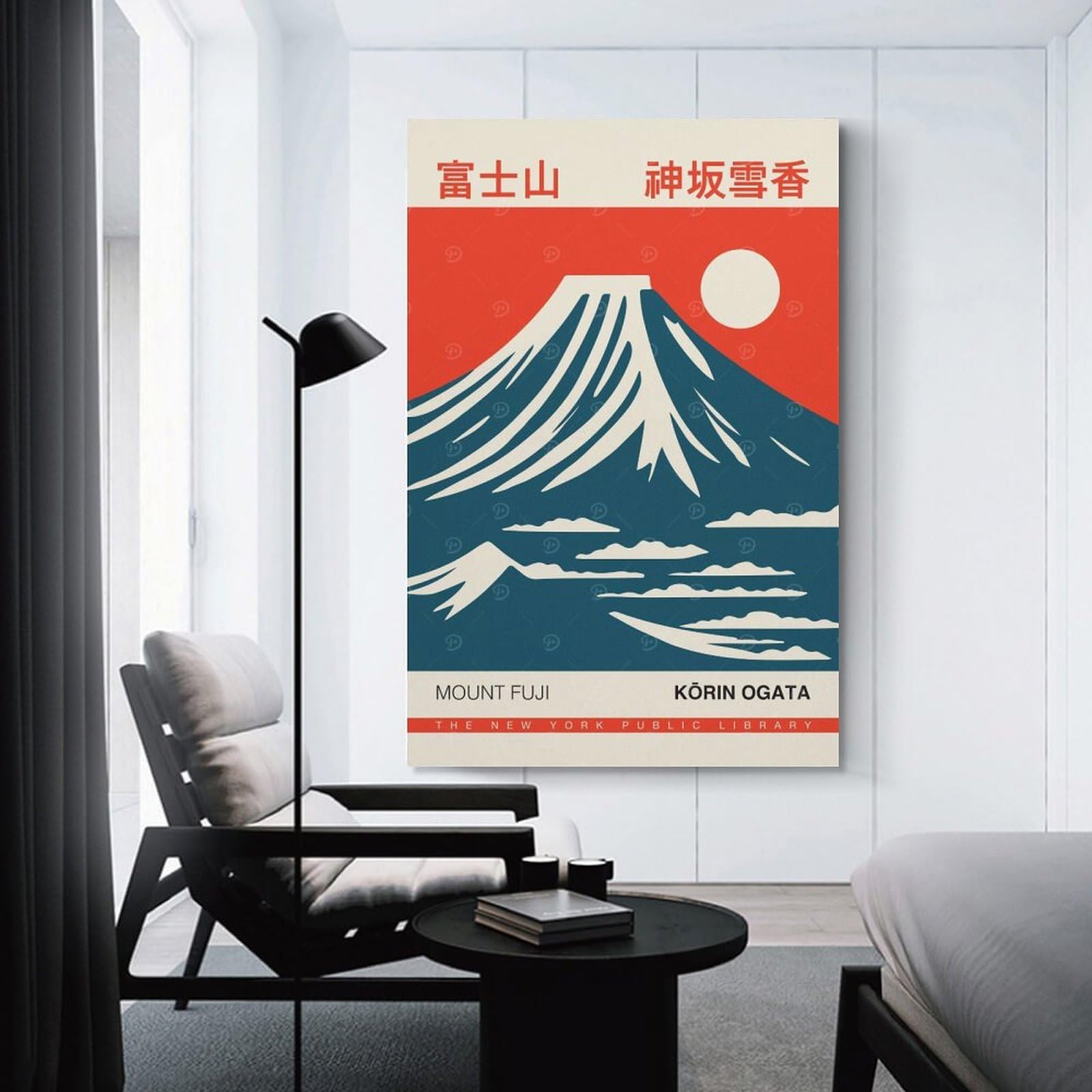 Junmoney Mount Fuji Japan Canvas Art Print, 20x30inch(50x75cm), for Home Walls, Creative Rooms Or Shared Spaces, Decorative Artwork with Broad Appeal