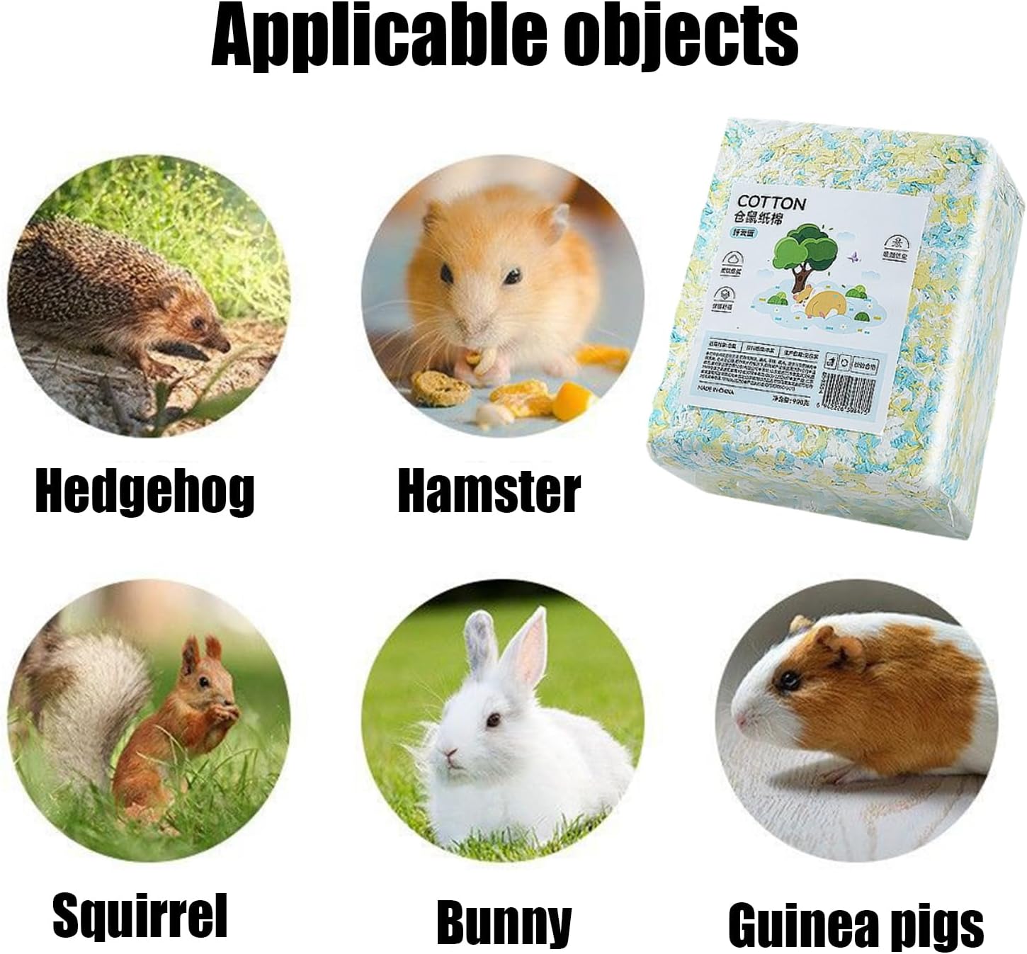 Hamster Bedding, Effective Odor Control, 21x12x26cm, Bunny Litter, Small Pet Bedding, Safe and Comfortable Design, for Bunnies, Hamsters, Gerbils, Chinchillas, and Chickens