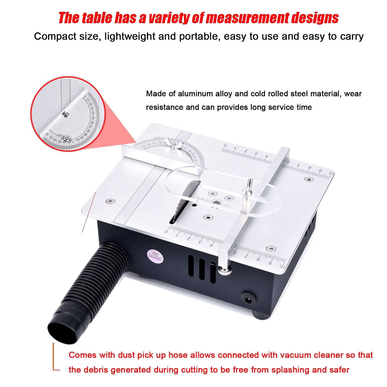 Mini Sierra de Mesa eléctrica de precisión, Sierra de Banco pequeña para carpintería de Escritorio, máquina de Corte Hecha a Mano para Manualidades, Modelo de pasatiempo, para Corte de Madera, Metal