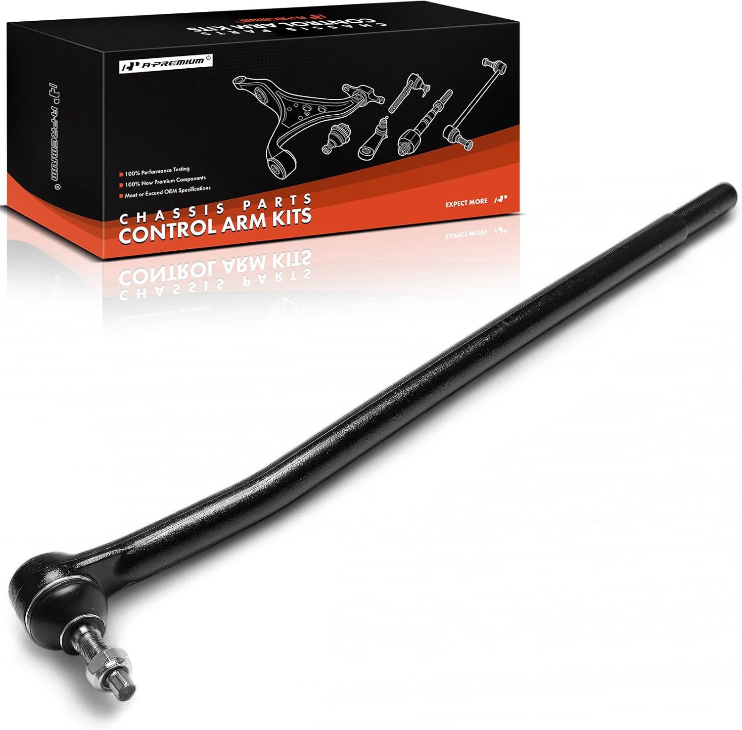 A-Premium Front Right At Connecting Rod Steering Drag Link, Compatible with Ram 2500 3500 2011-2013 & Dodge Ram 1500 2008, Ram 2500 3500 2003-2010