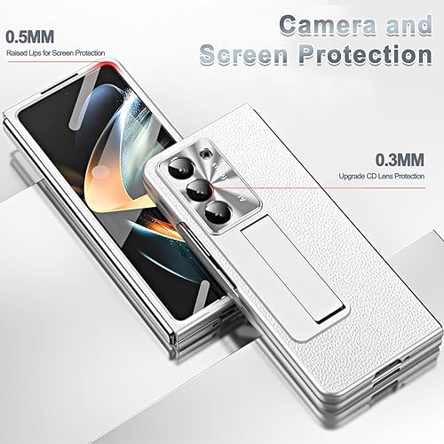 Miniatura 4 de Miimall Funda compatible con Samsung Galaxy Z Fold 5 con S Pen y lápiz capacitivo con soporte para bolígrafo, protector de pantalla de vidrio